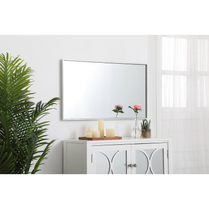 Elegant Wall Mirror - Silver, L 20" (MR42036S)