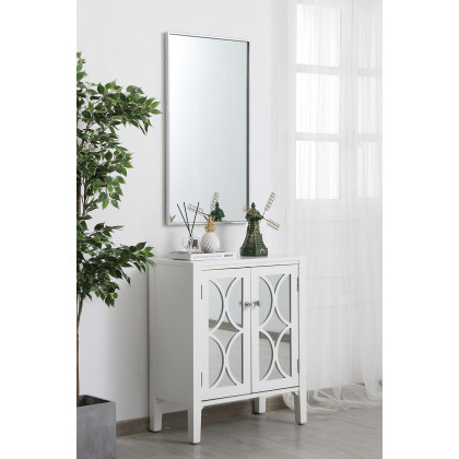 Elegant Wall Mirror - Silver, L 20" (MR42036S)
