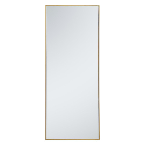 Elegant Wall Mirror - Brass, L 24" (MR42460BR)