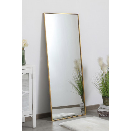 Elegant Wall Mirror - Brass, L 24" (MR42460BR)
