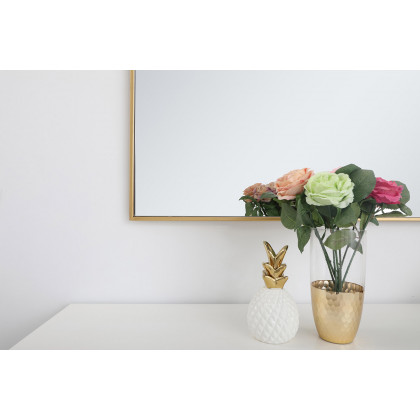 Elegant Wall Mirror - Brass, L 24" (MR42460BR)