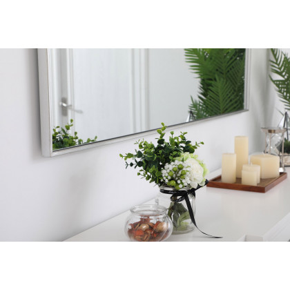 Elegant Wall Mirror - Silver, L 24" (MR42460S)