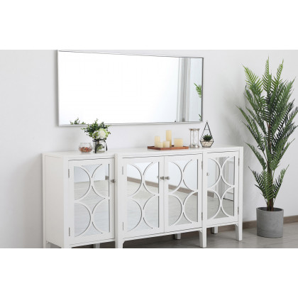 Elegant Wall Mirror - Silver, L 24" (MR42460S)