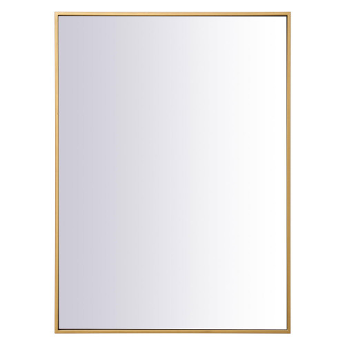 Elegant Wall Mirror - Brass, L 36" (MR42736BR)