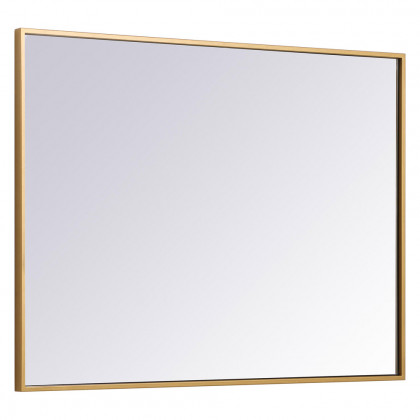 Elegant Wall Mirror - Brass, L 36" (MR42736BR)