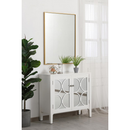 Elegant Wall Mirror - Brass, L 36" (MR42736BR)