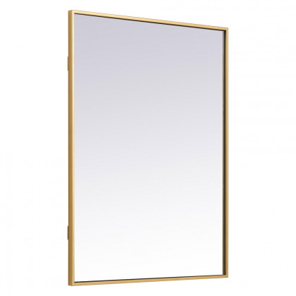Elegant Wall Mirror - Brass, L 36" (MR42736BR)