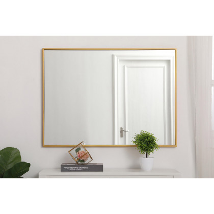 Elegant Wall Mirror - Brass, L 36" (MR42736BR)