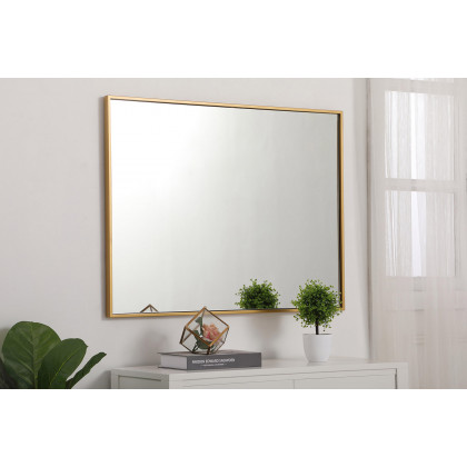 Elegant Wall Mirror - Brass, L 36" (MR42736BR)