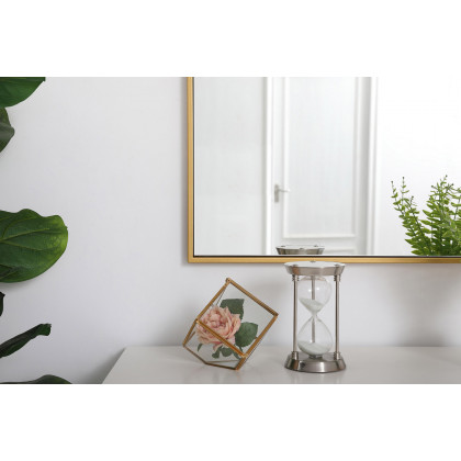 Elegant Wall Mirror - Brass, L 36" (MR42736BR)