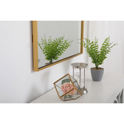 Elegant Wall Mirror - Brass, L 36" (MR42736BR)