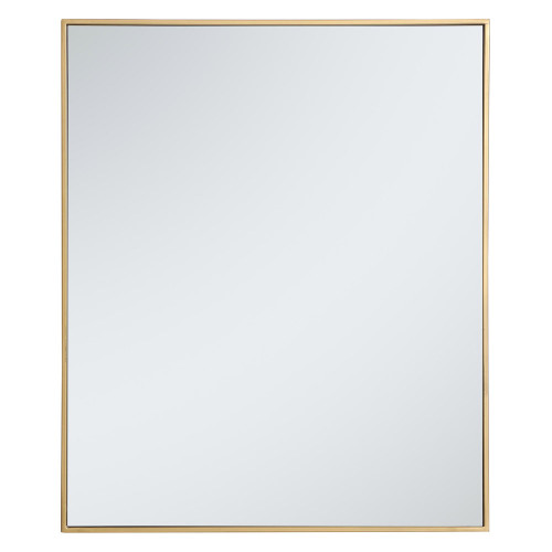 Elegant Wall Mirror - Brass, L 36" (MR43036BR)