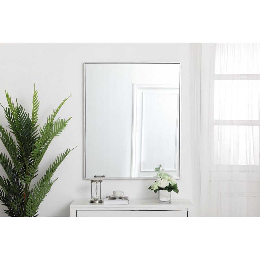 Elegant Wall Mirror - Silver, L 36" (MR43036S)