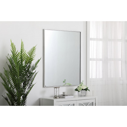 Elegant Wall Mirror - Silver, L 36" (MR43036S)