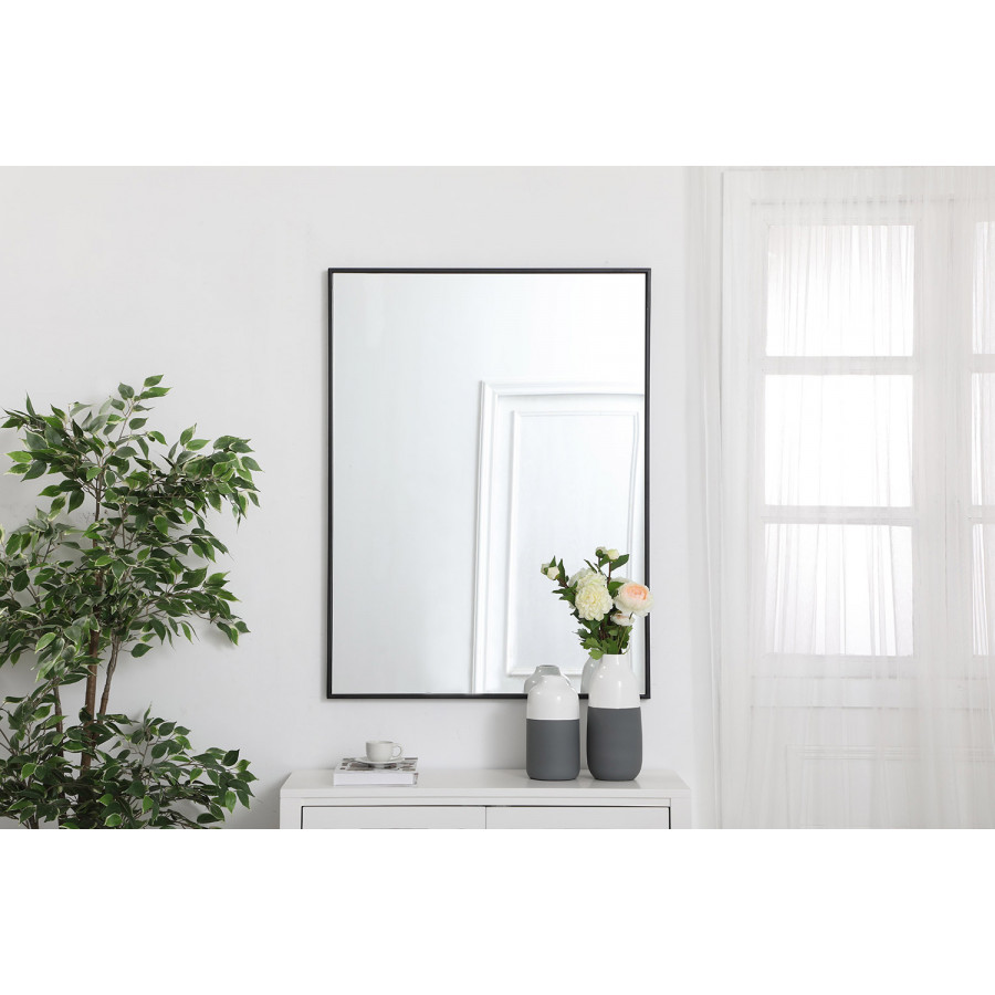 Elegant Wall Mirror - Black, L 40" (MR43040BK)