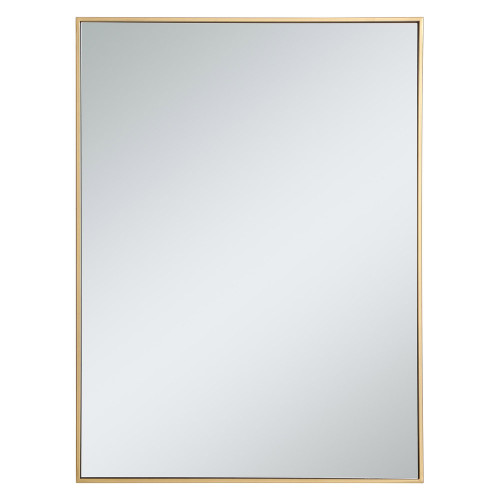 Elegant Wall Mirror - Brass, L 40" (MR43040BR)