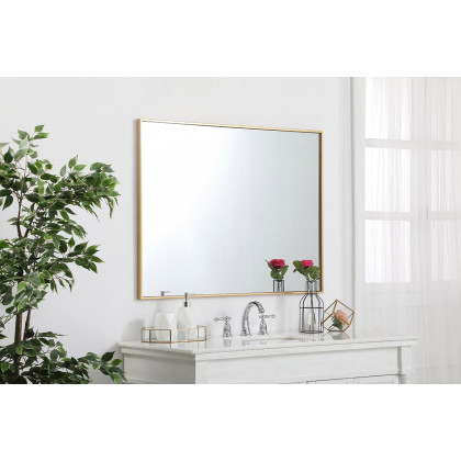 Elegant Wall Mirror - Brass, L 40" (MR43040BR)