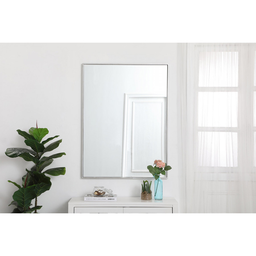 Elegant Wall Mirror - Silver, L 40" (MR43040S)