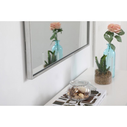 Elegant Wall Mirror - Silver, L 40" (MR43040S)