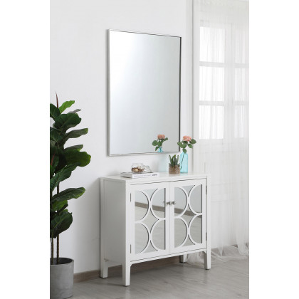 Elegant Wall Mirror - Silver, L 40" (MR43040S)