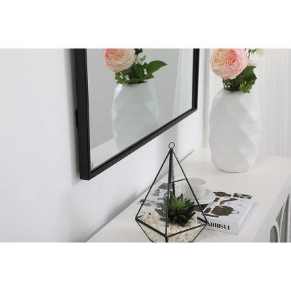 Elegant Wall Mirror - Black, L 48" (MR43048BK)