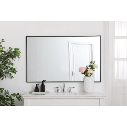 Elegant Wall Mirror - Black, L 48" (MR43048BK)