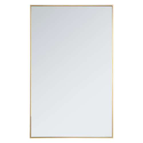 Elegant Wall Mirror - Brass, L 48" (MR43048BR)