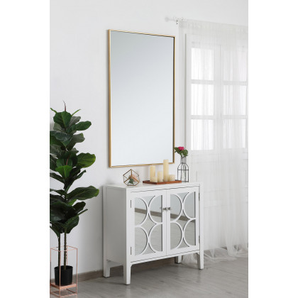 Elegant Wall Mirror - Brass, L 48" (MR43048BR)