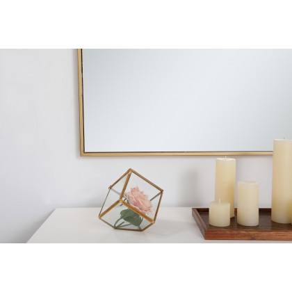 Elegant Wall Mirror - Brass, L 48" (MR43048BR)