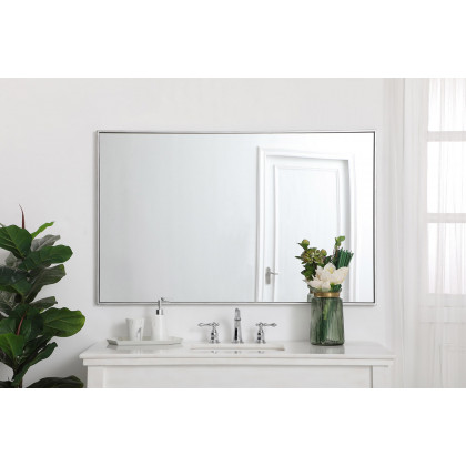Elegant Wall Mirror - Silver, L 48" (MR43048S)