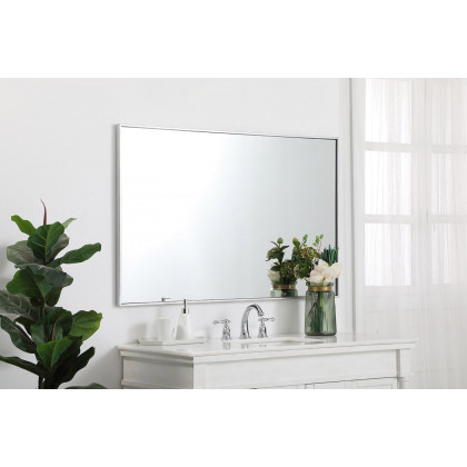 Elegant Wall Mirror - Silver, L 48" (MR43048S)