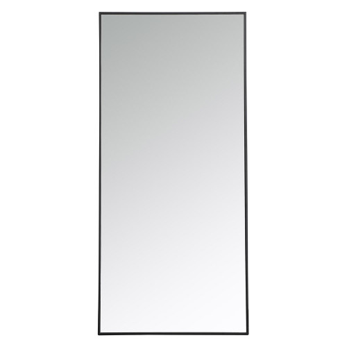 Elegant 30" Metal Frame Rectangle Mirror - Black (MR43060BK)