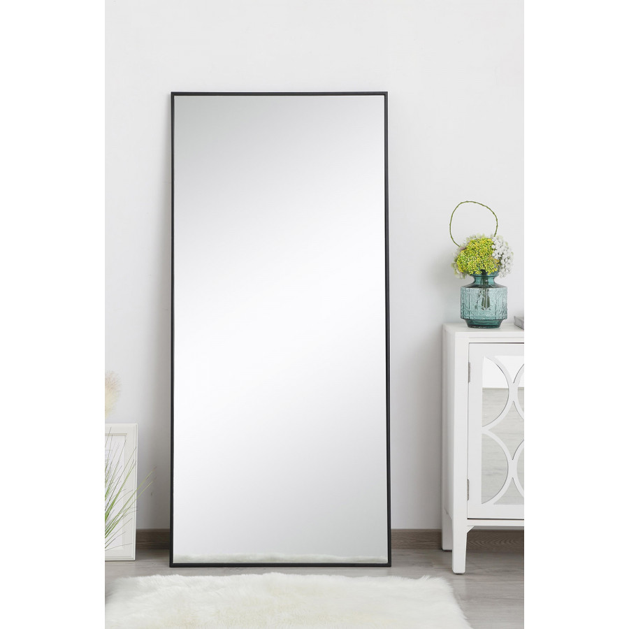 Elegant 30" Metal Frame Rectangle Mirror - Black (MR43060BK)