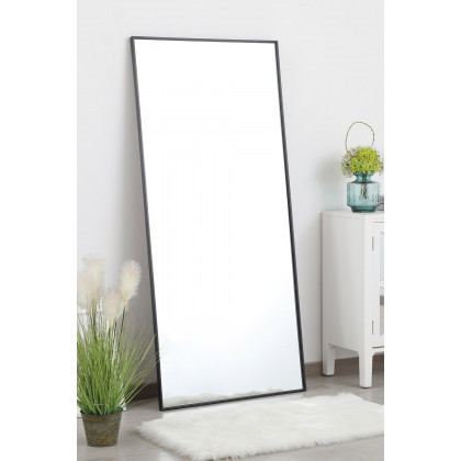 Elegant 30" Metal Frame Rectangle Mirror - Black (MR43060BK)