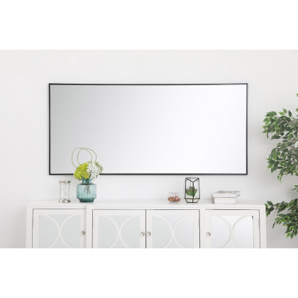 Elegant 30" Metal Frame Rectangle Mirror - Black (MR43060BK)