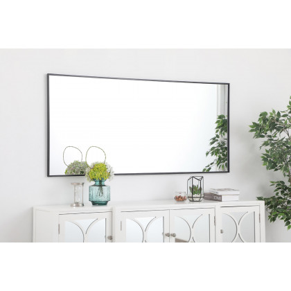 Elegant 30" Metal Frame Rectangle Mirror - Black (MR43060BK)