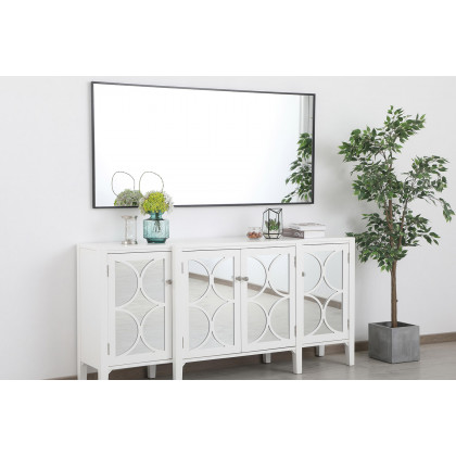 Elegant 30" Metal Frame Rectangle Mirror - Black (MR43060BK)