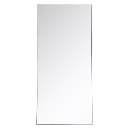 Elegant 30" Metal Frame Rectangle Mirror - Silver (MR43060S)