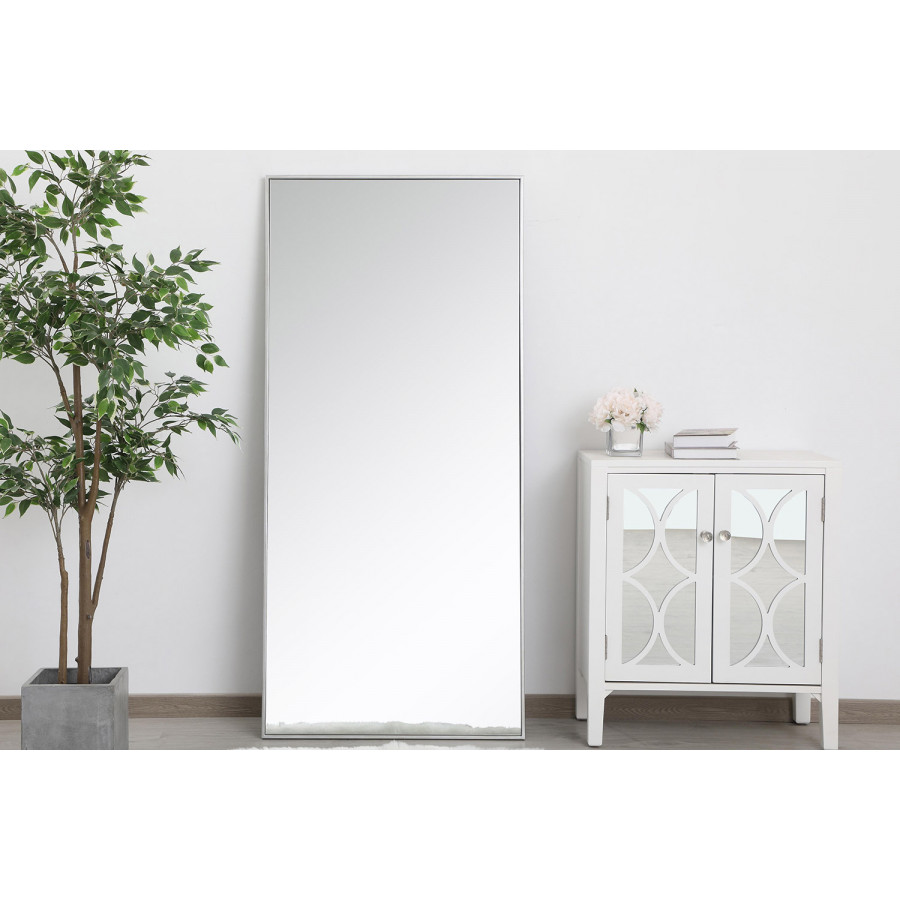 Elegant 30" Metal Frame Rectangle Mirror - Silver (MR43060S)