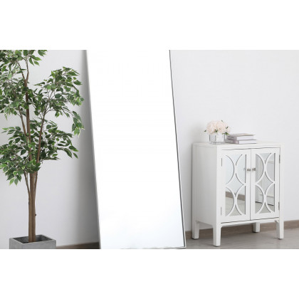 Elegant 30" Metal Frame Rectangle Mirror - Silver (MR43060S)