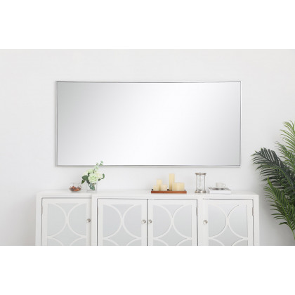 Elegant 30" Metal Frame Rectangle Mirror - Silver (MR43060S)