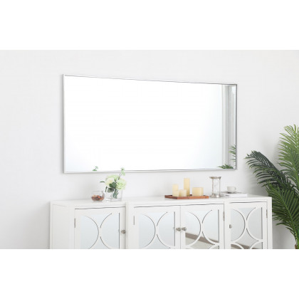 Elegant 30" Metal Frame Rectangle Mirror - Silver (MR43060S)