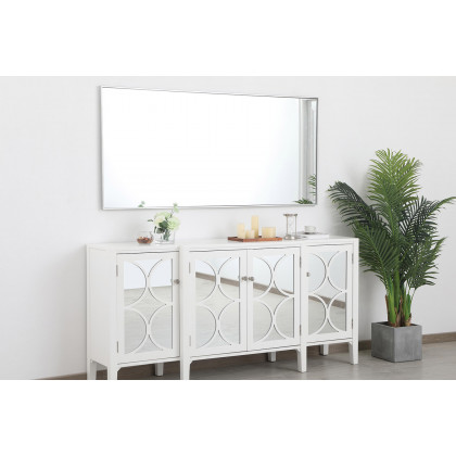 Elegant 30" Metal Frame Rectangle Mirror - Silver (MR43060S)