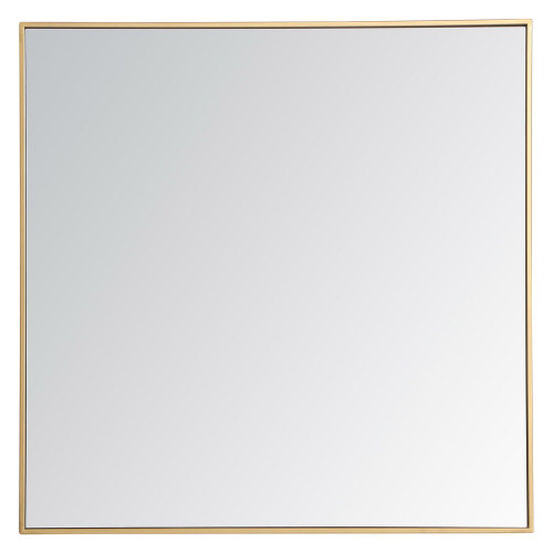 Elegant Wall Mirror - Brass, L 36" (MR43636BR)