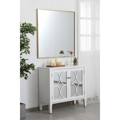 Elegant Wall Mirror - Brass, L 36" (MR43636BR)