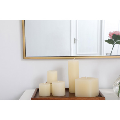 Elegant Wall Mirror - Brass, L 36" (MR43636BR)
