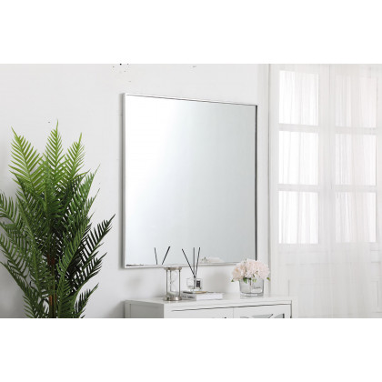 Elegant Wall Mirror - Silver, L 36" (MR43636S)