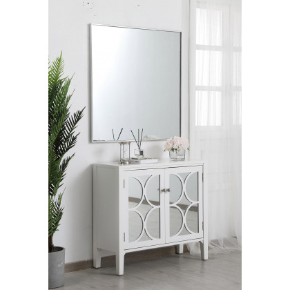 Elegant Wall Mirror - Silver, L 36" (MR43636S)
