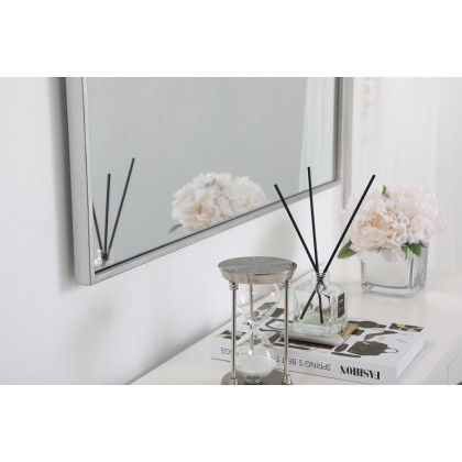 Elegant Wall Mirror - Silver, L 36" (MR43636S)