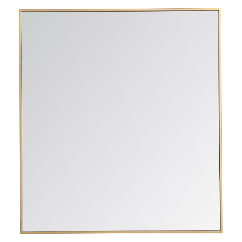 Elegant Wall Mirror - Brass, L 40" (MR43640BR)